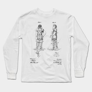 Life Saving and Swimming Apparatus Vintage Patent Hand Drawing Long Sleeve T-Shirt